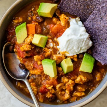 Hearty Turkey Pumpkin Chili with Black Beans