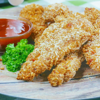 Pretzel Crusted Air Fryer Chicken Strips Recipe