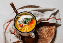 Gut healing chicken noodle soup