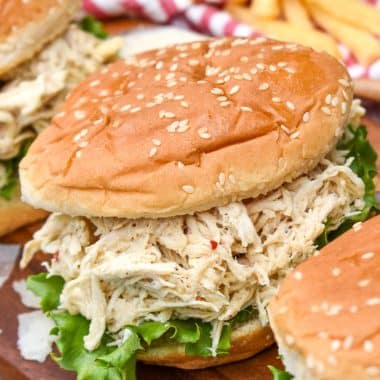 Easy Crock Pot Chicken Caesar Sandwiches