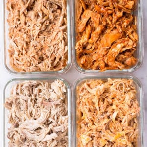 Slow Cooker Shredded Chicken Meal Prep