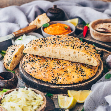 Turkish Pide Bread (Ramazan Pidesi Flatbread)
