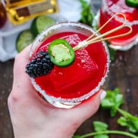 Low Carb Blackberry Jalapeno Margarita