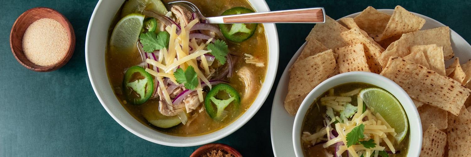 Green Enchilada Chicken Soup