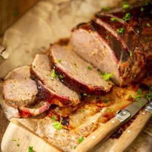 Bacon Wrapped Smoked Meatloaf