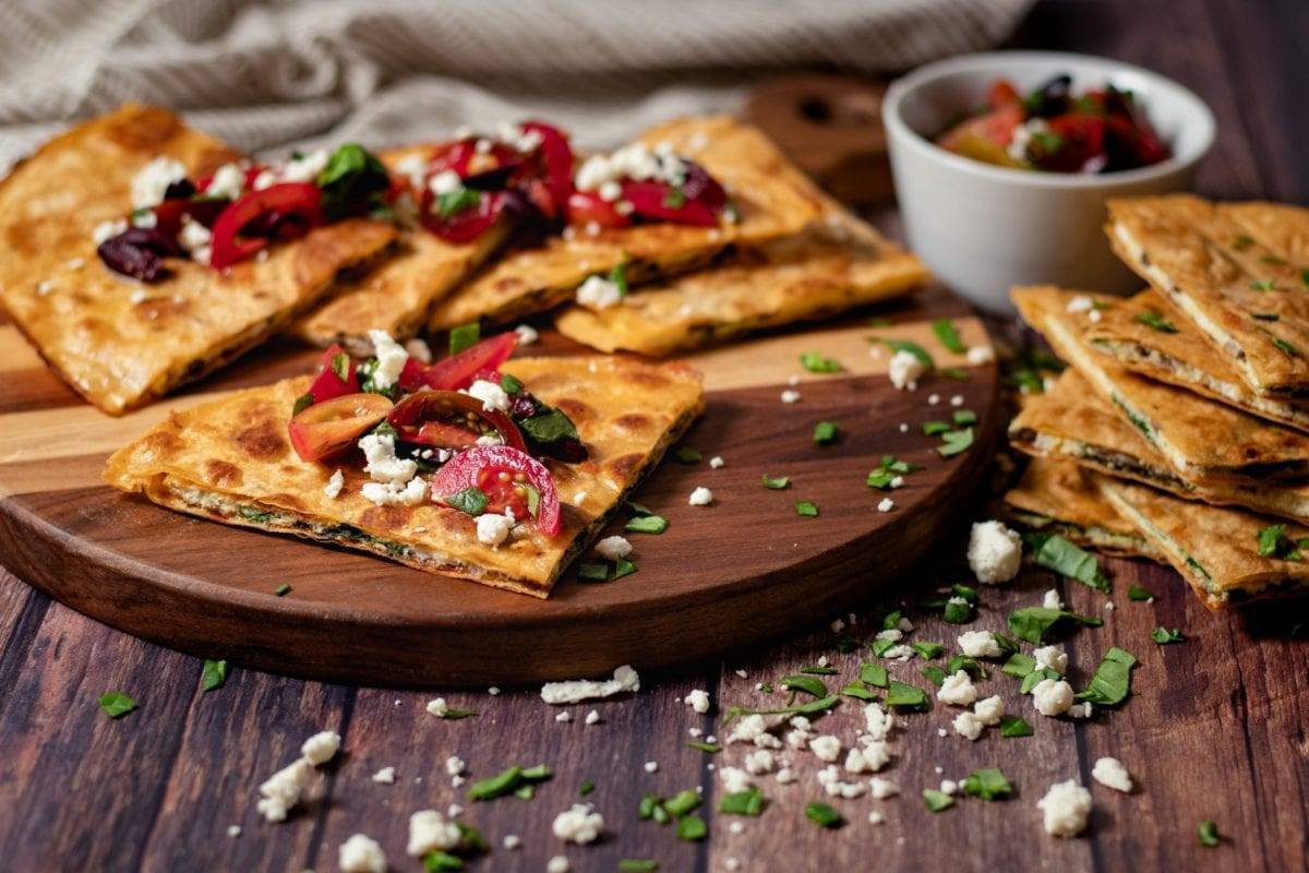 Greek Breakfast Quesadilla