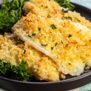 Panko Crusted Baked Flounder