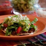 Black Bean Tostadas with Sweet Corn Guacamole
