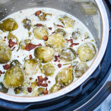 Instant Pot Creamy Brussels Sprouts with Bacon