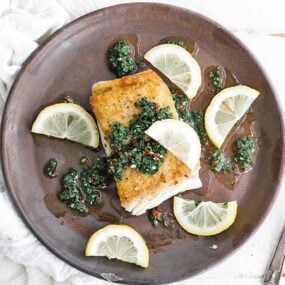 Halibut Recipe with Chimichurri Sauce