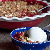 Rhubarb Plum Crumble