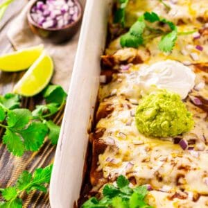 Shredded Beef Enchiladas With Red Sauce