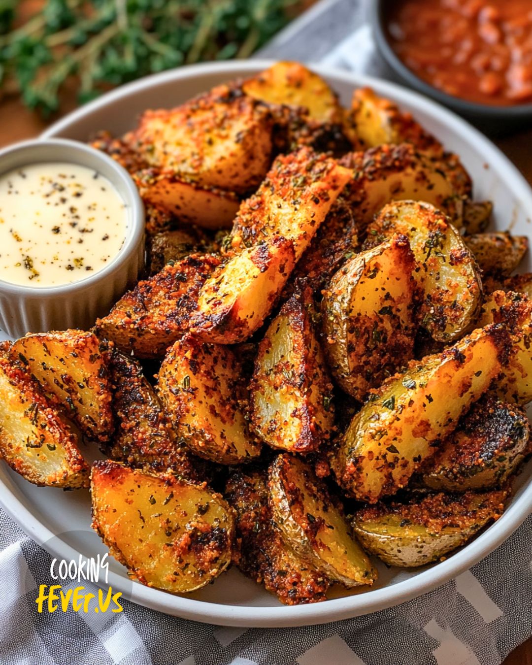 Parmesan Herb Crusted Roasted Potatoes