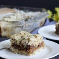 Date Squares with Raisins (Gluten Free)