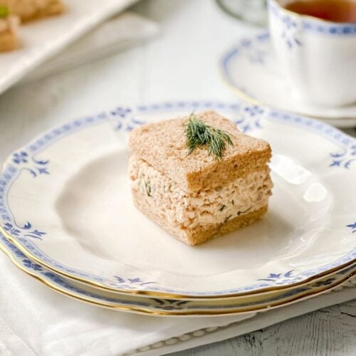 Salmon Salad Tea Sandwiches