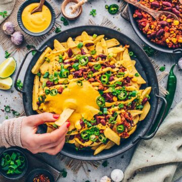 Chili Cheese Fries with Vegan Cheese Sauce