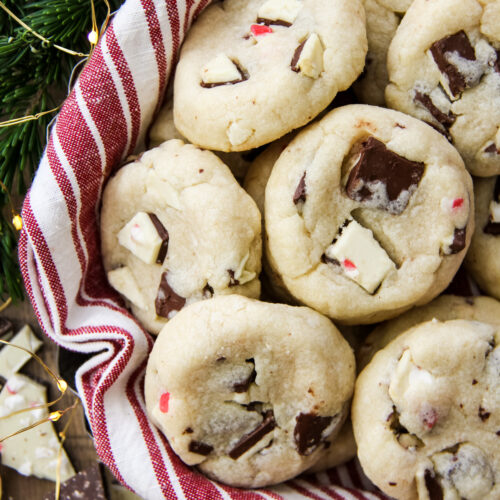 Peppermint Bark Sugar Cookies