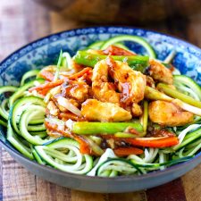 Paleo Mongolian Chicken With Zucchini Noodles