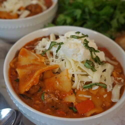 Slow Cooker Lasagna Soup